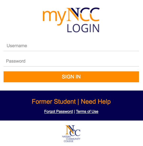 myNCC Login: Username: Password: Sign In