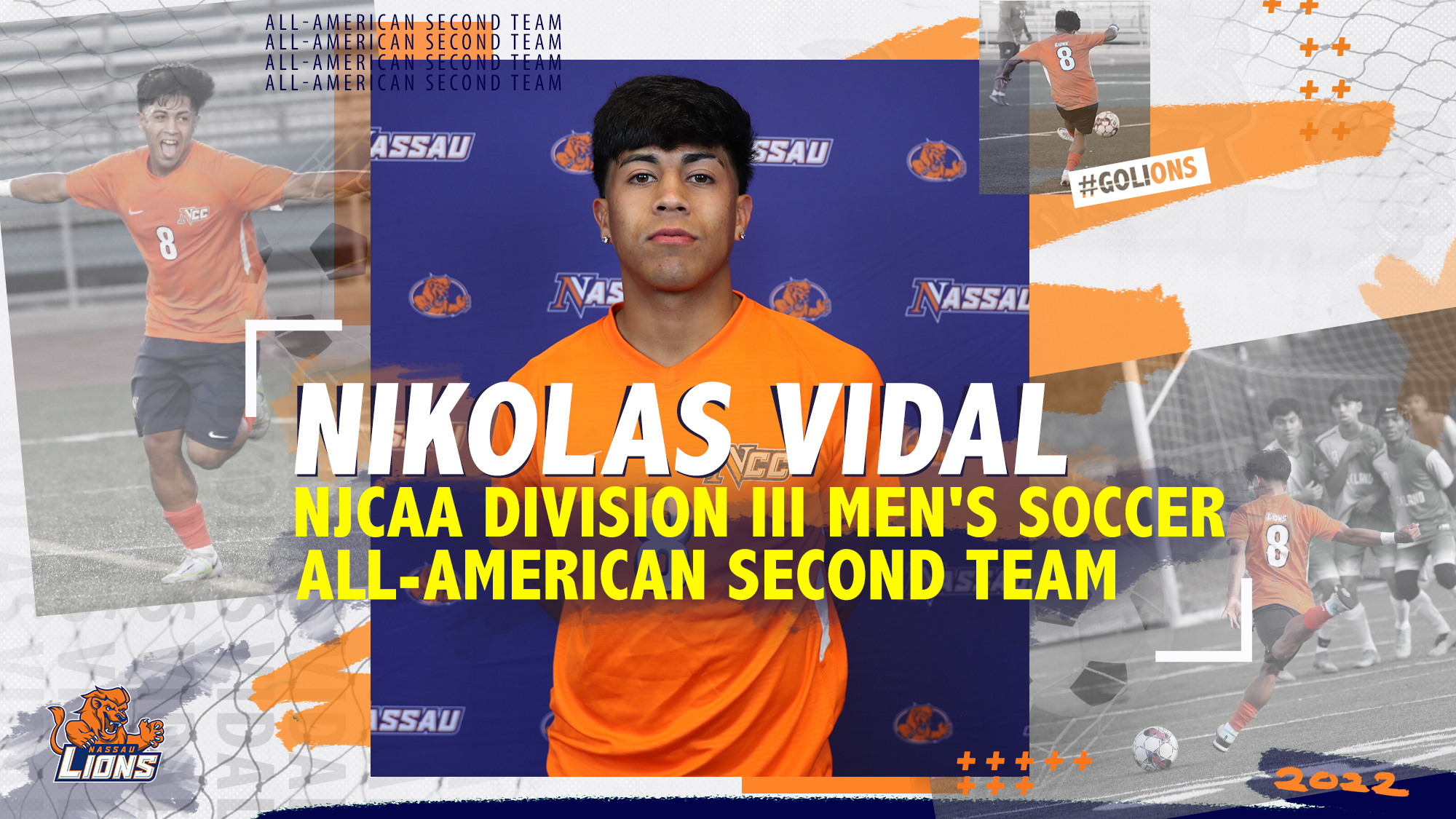 Nikolas Vidal NJCAA Division 3 Men's soccer All-american second team