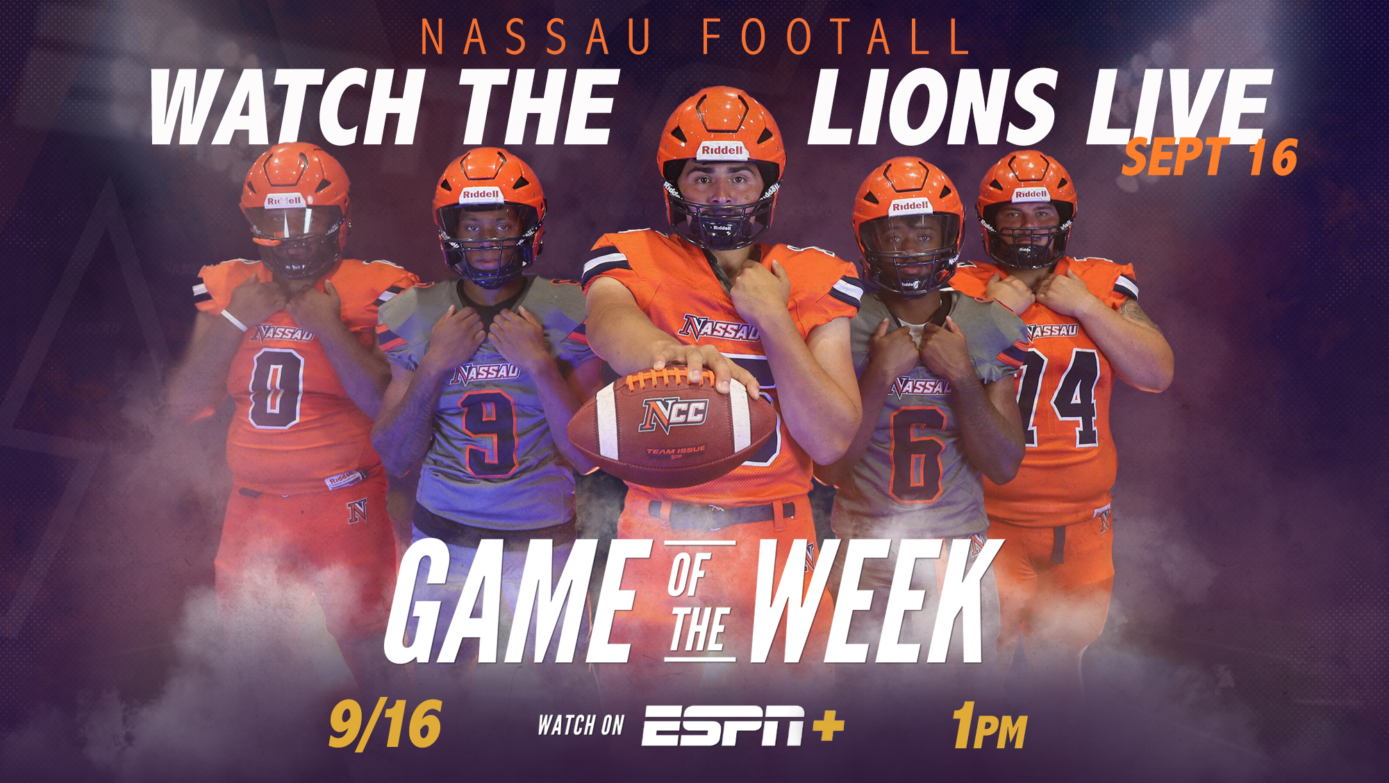 Nassau Lions Football Live On ESPN+