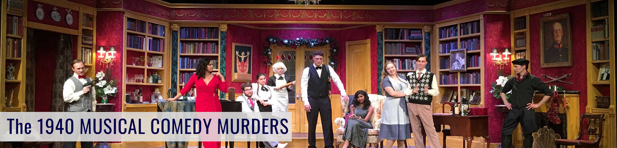Photo of NCC Students in a play title The 1940 Musical Comedy Murders
